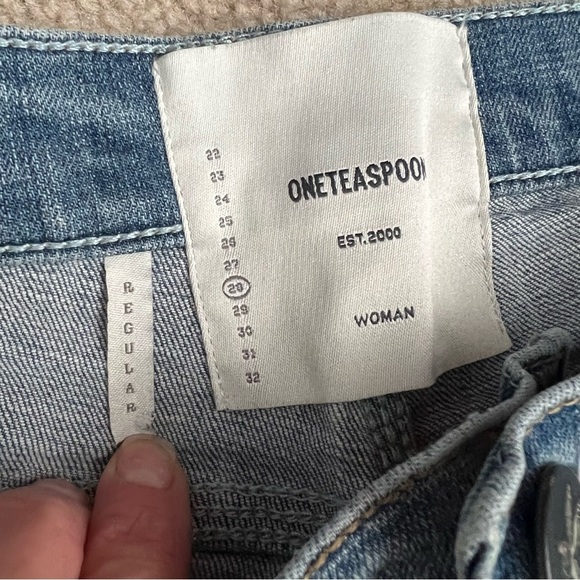 One X One Teaspoon FreeBirds II Low Waist Stretch Jeans Fitted Leg Light Wash - Picture 7 of 11